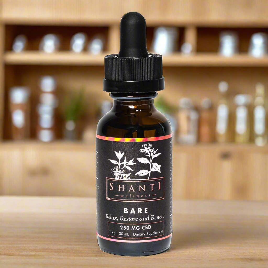 Bare 250 mg CBD Oil- Unflavored - Shanti Wellness